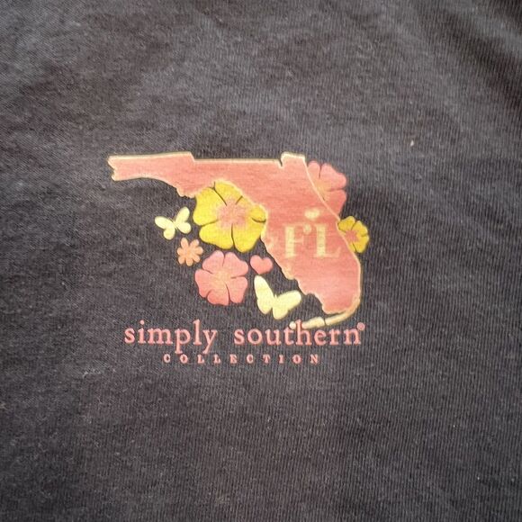 Simply Southern"My heart belongs in Florida"Graphic Short Sleeve T-Shirt-Size XL - Picture 3 of 5